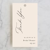"Elegant Side" - Bridal Shower Favor Tags in Buttercream by Carolyn MacLaren - Front