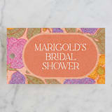 "Vintage Garden" - Bridal Shower Favor Tags in Peach by Simona Camp - Front