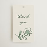 "Blooming" - Bridal Shower Favor Tags in Sage by Kelly Watkins - Front