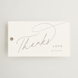 "minimal" - Bridal Shower Favor Tags in Coconut by Joanna Griffin - Front