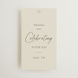 "Modern Script" - Bridal Shower Favor Tags in Avocado by Ana Sharpe - Front