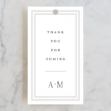 "Traditions" - Bridal Shower Favor Tags in Obsidian by Carolyn MacLaren - Front