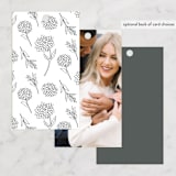 "Traditions" - Bridal Shower Favor Tags in Obsidian by Carolyn MacLaren - Back of Card Options