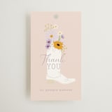 "Bridal Boots" - Bridal Shower Favor Tags in Peony by Baumbirdy - Front