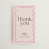 "handdrawn wavy frame" - Bridal Shower Favor Tags in Rosebud by Cass Loh - Front