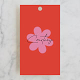 "Bold Stripes" - Bridal Shower Favor Tags in Strawberry by mo kelley - Front