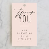 "Bubbly Brunch" - Bridal Shower Favor Tags in Blush by Michelle Taylor - Front
