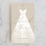 "dressed up" - Bridal Shower Favor Tags in Champagne by Rebecca Durflinger - Front