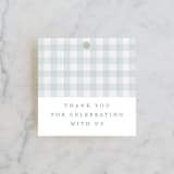 "Charming" - Bridal Shower Favor Tags in Sky by Lea Delaveris - Front