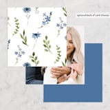"Hand Painted" - Bridal Shower Favor Tags in Bluebell by Petra Kern - Back of Card Options