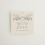 "Book Cover" - Bridal Shower Favor Tags in Evergreen by Petra Kern - Front