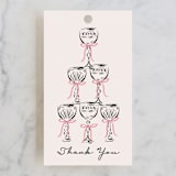 "Sparkling Champagne Tower" - Bridal Shower Favor Tags in Petal by Jackie Crawford - Front