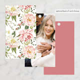 "Timeless Blooms" - Bridal Shower Favor Tags in Peony by Susan Moyal - Back of Card Options