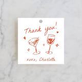"Chic Soirée" - Bridal Shower Favor Tags in Verona Sunset by Cass Loh - Front