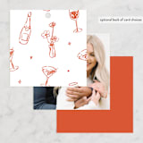 "Chic Soirée" - Bridal Shower Favor Tags in Verona Sunset by Cass Loh - Back of Card Options
