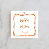 "Giardino" - Bridal Shower Favor Tags in Flame by Pati Cascino - Front