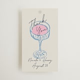 "Wine & Dine" - Bridal Shower Favor Tags in Porcelain by Elly - Front