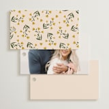 "Floral Frame" - Bridal Shower Favor Tags in Marigold by Iveta Angelova - Back of Card Options