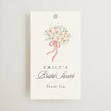 "Love is Blooming" - Bridal Shower Favor Tags in Carnation by Itsy Belle Studio - Front