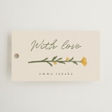 "Pencil Bouquet" - Bridal Shower Favor Tags in Cream by Adelyn T. - Front