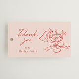"Cheers to Love" - Bridal Shower Favor Tags in Scarlet by Cass Loh - Front