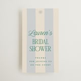 "Racquet Club" - Bridal Shower Favor Tags in Sky by Leia Matt - Front
