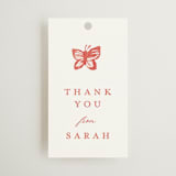 "Romantic Fields" - Bridal Shower Favor Tags in Scarlet by Teju Reval - Front