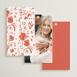 "Romantic Fields" - Bridal Shower Favor Tags in Scarlet by Teju Reval - Back of Card Options