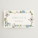 "Garden Love" - Bridal Shower Favor Tags in Periwinkle by Susan Moyal - Front