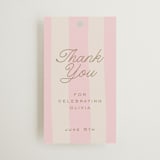 "Macaron Box" - Bridal Shower Favor Tags in Rose by Leia Matt - Front