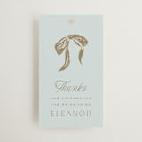 "Ribbon Wreath" - Bridal Shower Favor Tags in Bluebell by Leah Bisch - Front