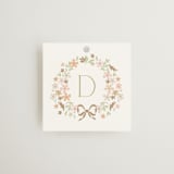 "garden monogram" - Bridal Shower Favor Tags in Leaf by Kristie Kern - Front