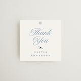 "Blue" - Bridal Shower Favor Tags in Cobalt by Gwen Bedat - Front