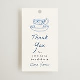 "Tea Cup Party" - Bridal Shower Favor Tags in Periwinkle by Alethea and Ruth - Front
