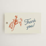 "Giddy Up" - Bridal Shower Favor Tags in Cobalt by Erin Hodges - Front