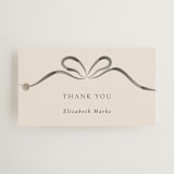 "Bow" - Bridal Shower Favor Tags in Tuxedo by Corinne Malesic - Front