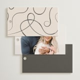 "Bow" - Bridal Shower Favor Tags in Tuxedo by Corinne Malesic - Back of Card Options