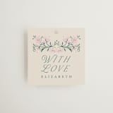 "Book Cover" - Bridal Shower Favor Tags in Evergreen by Petra Kern - Front
