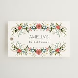 "Garden Vine" - Bridal Shower Favor Tags in Papaya by Susan Moyal - Front