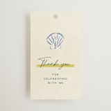"Coastal Drift" - Bridal Shower Favor Tags in Island Citrus by Pixel and Hank - Front