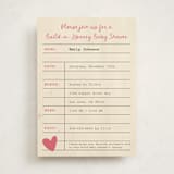 "Build a Library" - Baby Shower Invitations in Peony by Ilene Guy - Front