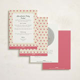 "Build a Library" - Baby Shower Invitations in Peony by Ilene Guy - Back of Card Options