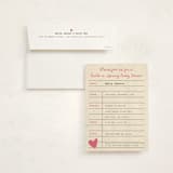 "Build a Library" - Baby Shower Invitations in Peony by Ilene Guy - With Envelope