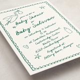 "Stork Party" - Baby Shower Invitations in Apple by Zani van Zyl - Detail