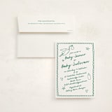 "Stork Party" - Baby Shower Invitations in Apple by Zani van Zyl - With Envelope