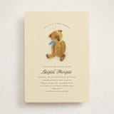 "Vintage Teddy" - Baby Shower Invitations in Glacier by Kimberly Morgan - Front