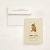 "Vintage Teddy" - Baby Shower Invitations in Glacier by Kimberly Morgan - With Envelope
