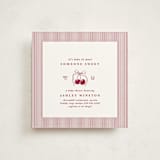 "Classic Cherries" - Baby Shower Invitations in Bing Cherry by Charter Oaks Creative - Front