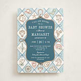 "Cowboy Baby" - Baby Shower Invitations in Denim by Paper Sun Studio - Front