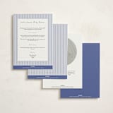 "Bonjour" - Baby Shower Invitations in Blueberry by Kate Ahn - Back of Card Options